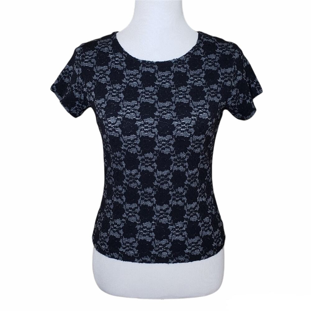 Vintage Lace Top Black 90s